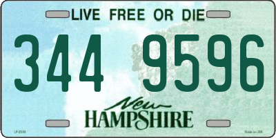 NH license plate 3449596