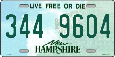 NH license plate 3449604