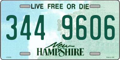 NH license plate 3449606