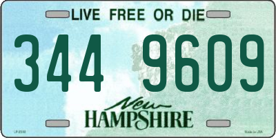 NH license plate 3449609