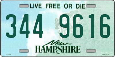 NH license plate 3449616