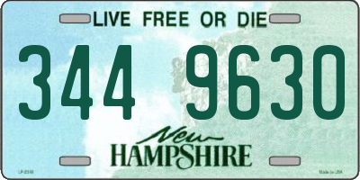 NH license plate 3449630