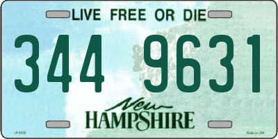 NH license plate 3449631