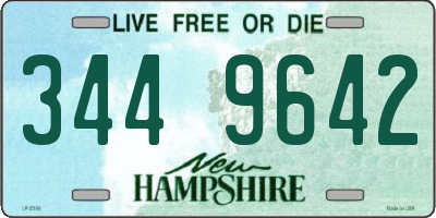 NH license plate 3449642