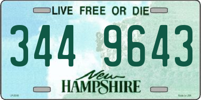 NH license plate 3449643