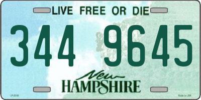 NH license plate 3449645