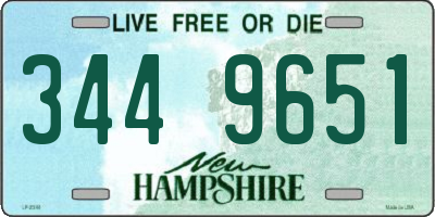 NH license plate 3449651