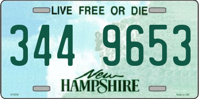 NH license plate 3449653
