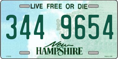 NH license plate 3449654