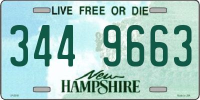 NH license plate 3449663