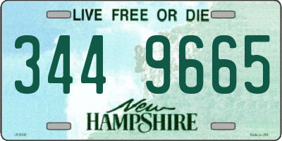NH license plate 3449665