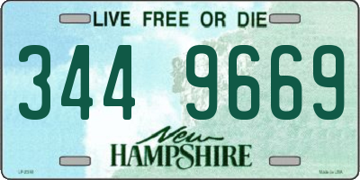 NH license plate 3449669