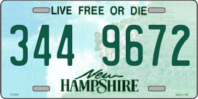 NH license plate 3449672