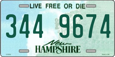 NH license plate 3449674