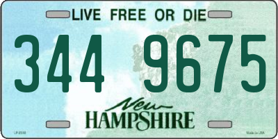 NH license plate 3449675