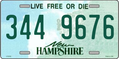 NH license plate 3449676