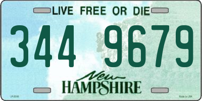 NH license plate 3449679