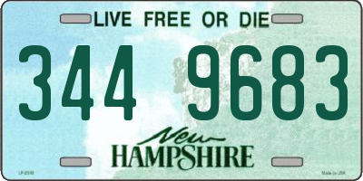 NH license plate 3449683
