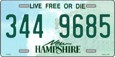 NH license plate 3449685