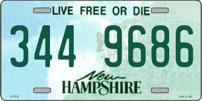 NH license plate 3449686