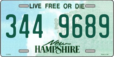 NH license plate 3449689