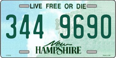 NH license plate 3449690