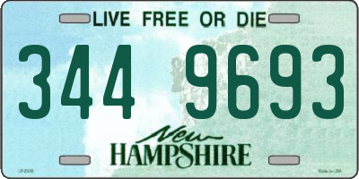 NH license plate 3449693