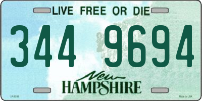 NH license plate 3449694