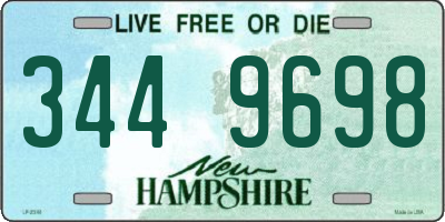 NH license plate 3449698