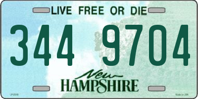NH license plate 3449704
