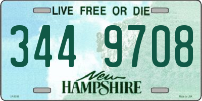 NH license plate 3449708