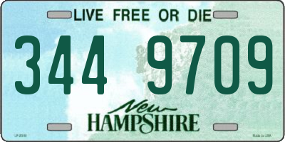 NH license plate 3449709