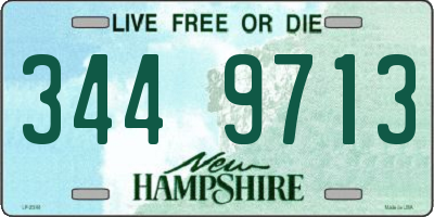 NH license plate 3449713
