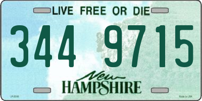 NH license plate 3449715