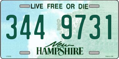 NH license plate 3449731