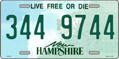 NH license plate 3449744
