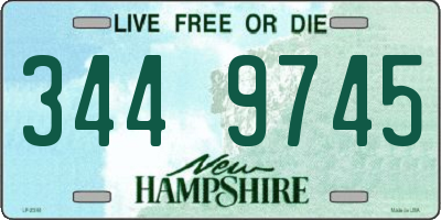 NH license plate 3449745