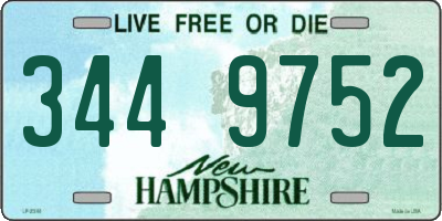 NH license plate 3449752