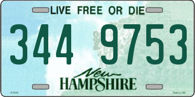 NH license plate 3449753