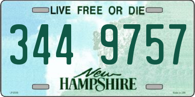 NH license plate 3449757