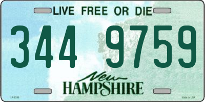 NH license plate 3449759