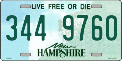 NH license plate 3449760