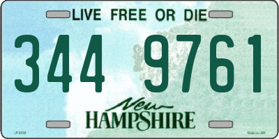 NH license plate 3449761
