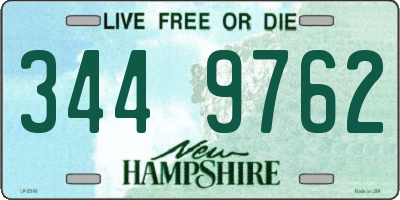 NH license plate 3449762