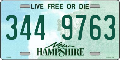 NH license plate 3449763