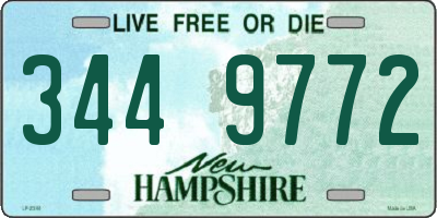 NH license plate 3449772