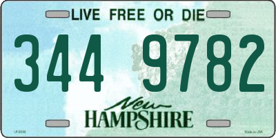 NH license plate 3449782
