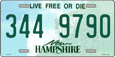 NH license plate 3449790