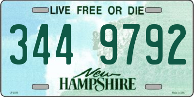 NH license plate 3449792
