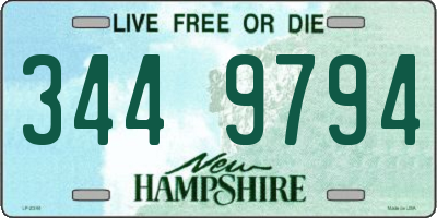 NH license plate 3449794